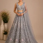 ash blossom embroidered lehenga