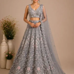 ash blossom embroidered lehenga