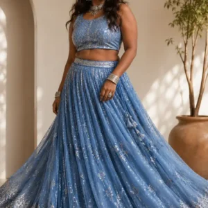 azure muse lehenga