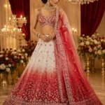 crimson ivory reverie lehenga set