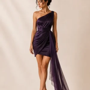 midnight amethyst cocktail dress