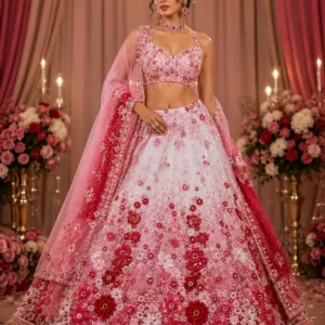 petal mosaic lehenga set