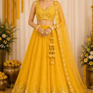 sunshine bloom lehenga