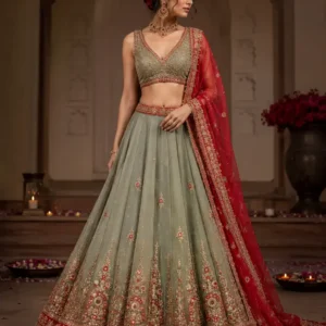 verdant ember lehenga set